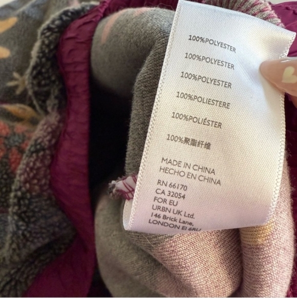 BDG Gray Floral Teddy Sweatshirt - Picture 5 of 6